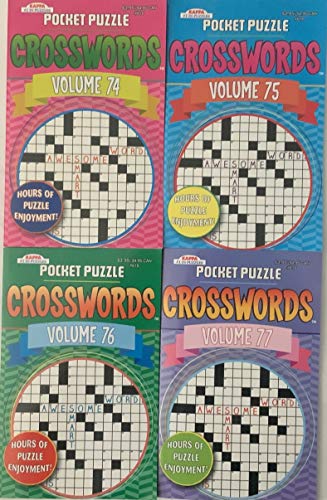 Lot of 4 Kappa Pocket Size Crosswords Volume 74 - 77