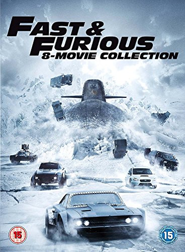 Fast & Furious 8-Film Collection DVD (1-8 Box Set) + digital download [2017], UK release, Region 2