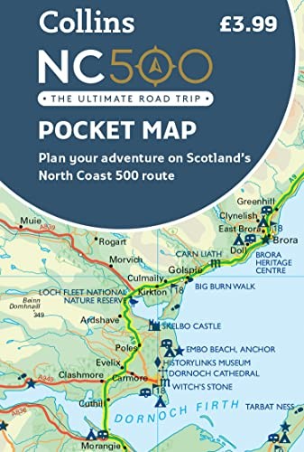 Collins Maps - NC500 Pocket Map: Plan your adventure on Scotland’s North Coast 500 route official map