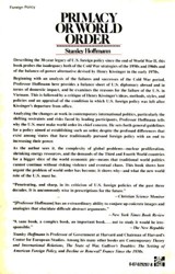 Primacy or World Order