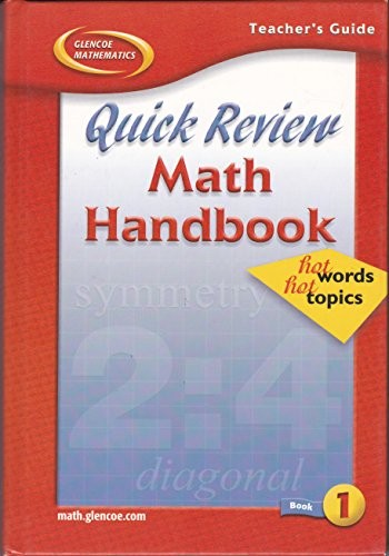 Quick Review Math Handbook: Hot Words, Hot Topics, Book 1, Teacheras Guide