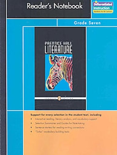 Prentice Hall Literature Penguin Edition Readers Notebook Grade 7 8th Edition 2007c