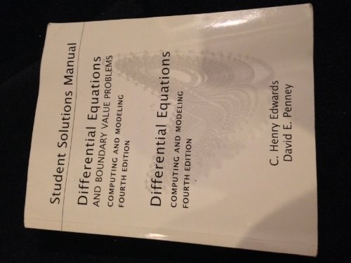 Student Solutions Manual for Differential Equations and Boundary Value Problems