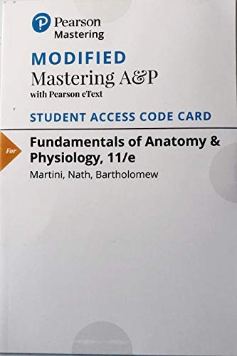 Modified Mastering A&P with Pearson eText -- ValuePack Access Card -- for Fundamentals of Anatomy & Physiology