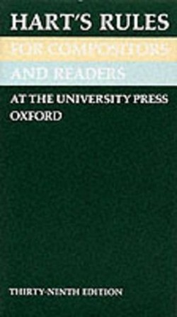 Rules for Compositors and Readers at the University Press, Oxford