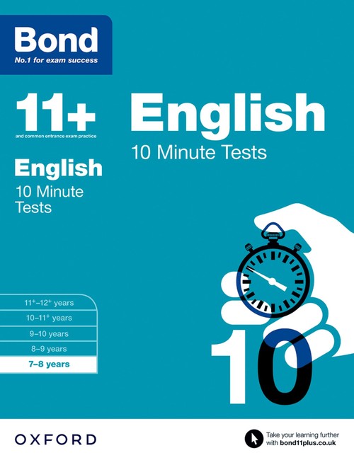 Bond 11+ English 10 Minute Tests for Age 7-8 | For the 11+ GL Assessment, 7+, and other school entrance exams
