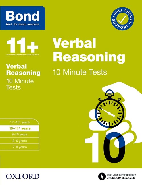 Bond 11+ Verbal Reasoning 10 Minute Tests for Age 10-11+ | For 2026 GL Assessment & other 11 plus entrance exams