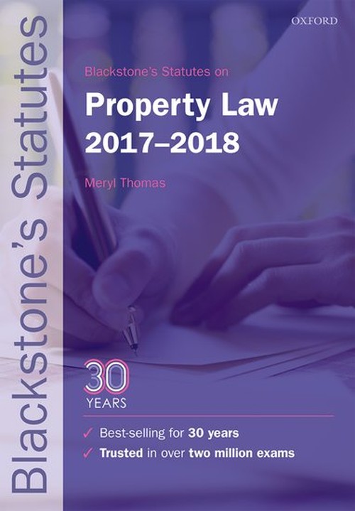 Blackstone's Statutes on Property Law 2017-2018