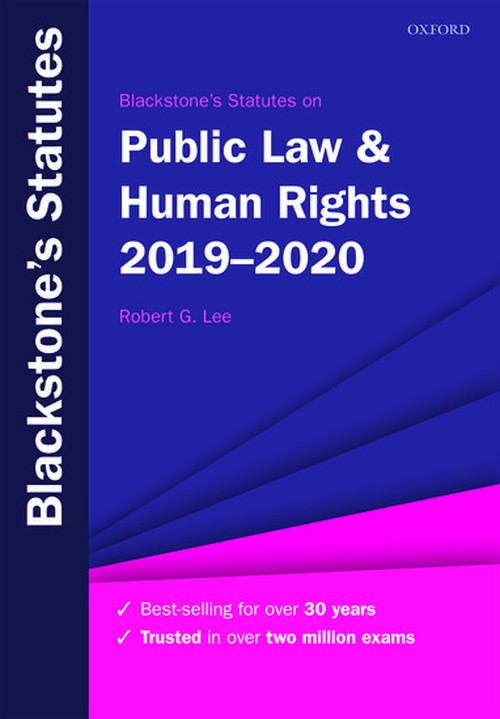 Blackstone's Statutes on Public Law & Human Rights 2019-2020