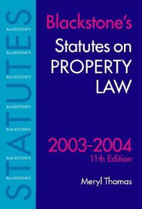 Blackstone's Statutes on Property Law