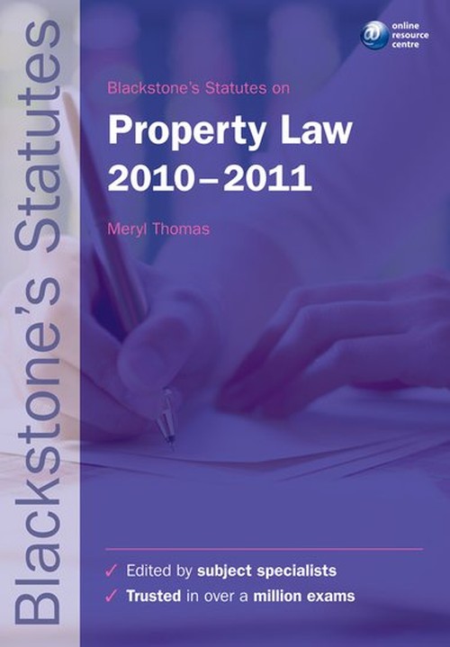 Blackstone's Statutes on Property Law