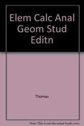 Elem Calc Anal Geom Stud Editn