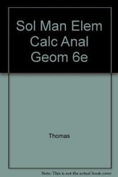 Sol Man Elem Calc Anal Geom 6e