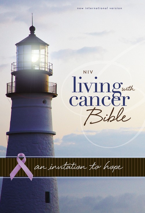 NIV, Living With Cancer Bible, Leathersoft, Navy/Brown
