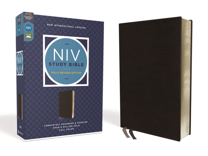Kenneth L Barker - NIV Study Bible, Fully Revised Edition (Study Deeply. Believe Wholeheartedly.), Bonded Leather, Black, Red Letter, Comfort Print