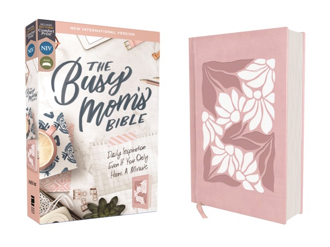 NIV, The Busy Mom's Bible, Leathersoft over Board, Pink, Red Letter, Comfort Print