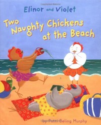 Two Naughty Chickens on the be