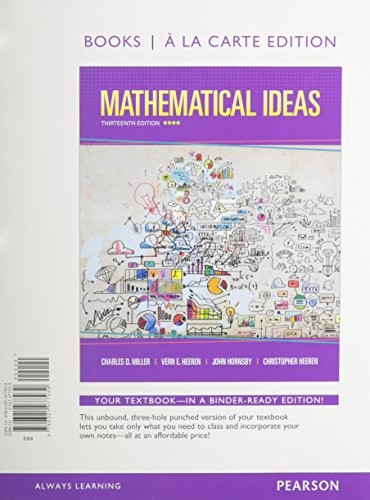 Mathematical Ideas, Books a la Carte Edition