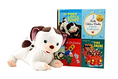 Little Golden Books: The Poky Little Puppy, The fire Engine and Animal Orquestra with Poky Little Puppy Plush Toy