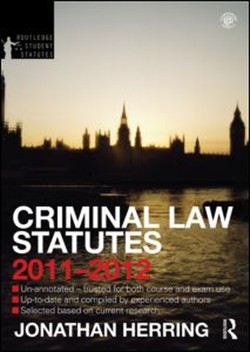 Criminal Law Statutes 2011-2012