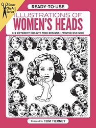 Ready-to-Use Illustrations of Women's Heads