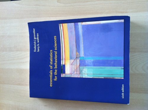 Essentials of Statistics for the Behavioral Science
