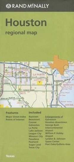 Folded Map Houston TX Regional