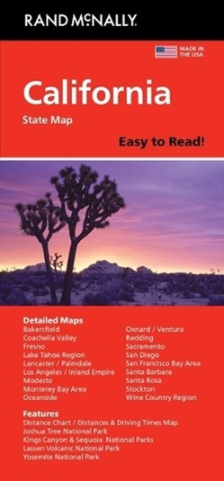 Rand McNally Easy to Read: California State Map