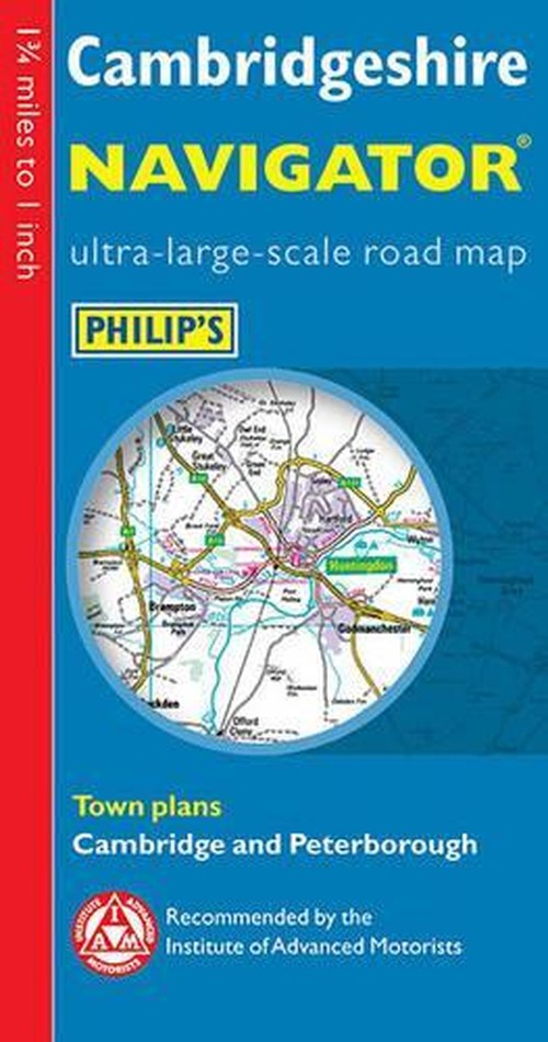 Philip's Navigator Road Map Cambridgeshire