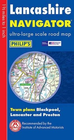 Philip's Navigator Road Map Lancashire