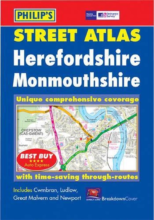 Philip's Street Atlas Herefordshire and Monmouthshire