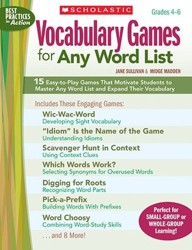 Vocabulary Games for Any Word List, Grades 4-6