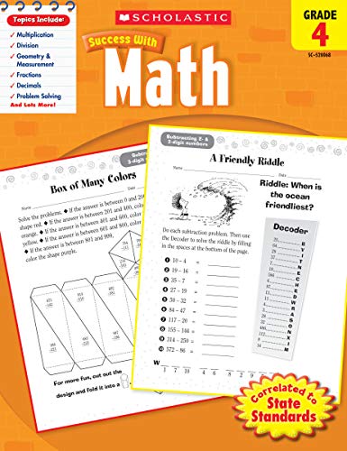Scholastic Success with Math: Grade 4 Workbook
