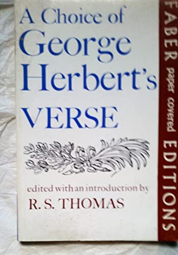 Choice of George Herbert's Verse