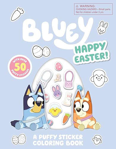 Penguin Young Readers Licenses - Bluey: Happy Easter! A Puffy Sticker Coloring Book: With Over 50 Puffy Stickers