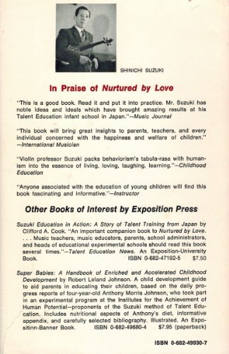 Nurtured by Love: The Classic Approach to Talent Education