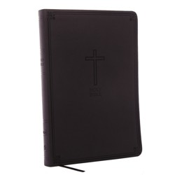 NKJV, Value Thinline Bible, Large Print, Charcoal Leathersoft, Red Letter, Comfort Print