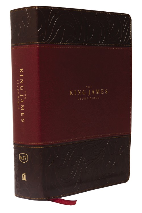 The KJV, The King James Study Bible, Leathersoft, Burgundy, Red Letter, Full-Color Edition
