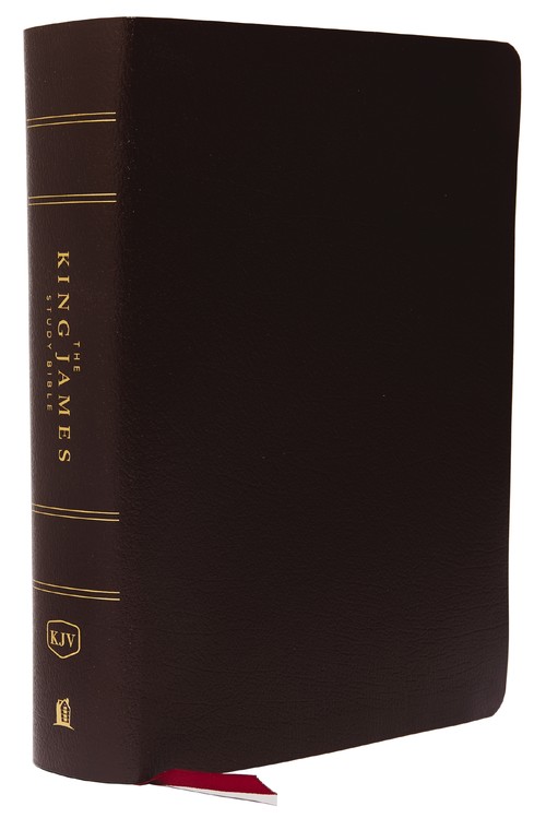 The KJV, The King James Study Bible, Bonded Leather, Burgundy, Thumb Indexed, Red Letter, Full-Color Edition