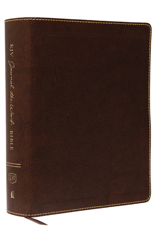 KJV Large Print Bible, Journal the Word, Reflect, Journal or Create Art Next to Your Favorite Verses (Brown Bonded Leather, Red Letter, Comfort Print: King James Version)