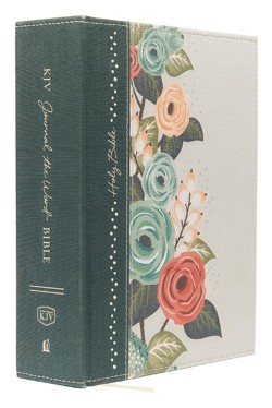KJV Large Print Bible, Journal the Word: Reflect, Journal or Create Art Next to Your Favorite Verses (Green Cloth Over Board, Red Letter: King James Version)
