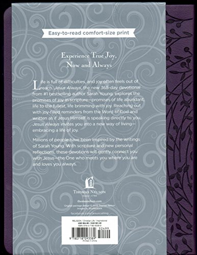 Jesus Always: Embracing Joy in His Presence - Custom Purple Leather Edition