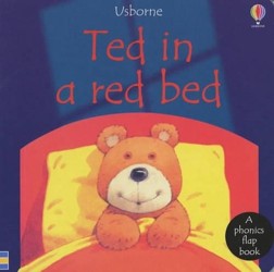 Ted in a red bed