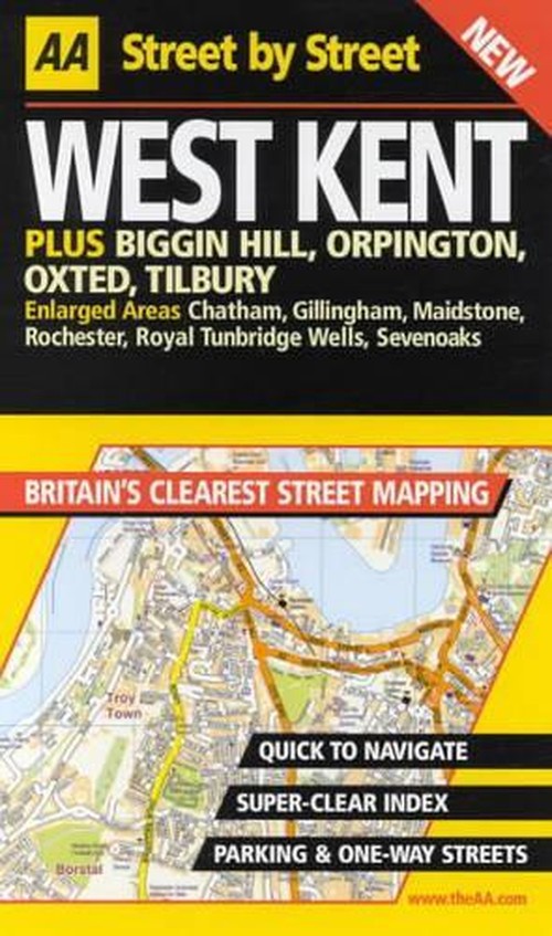 AA Street by Street Kent, West