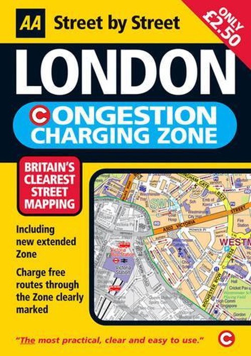AA London Congestion Charging Map