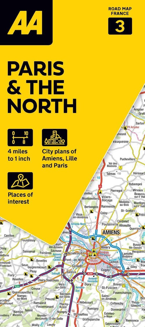 AA Road Map Paris & The North