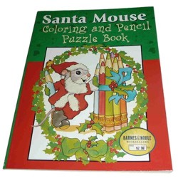 Santa Mouse Coloring and Pencil Puzzle Book