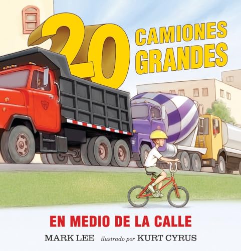 Veinte camiones grandes en medio de la calle