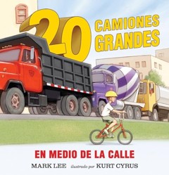 Veinte camiones grandes en medio de la calle