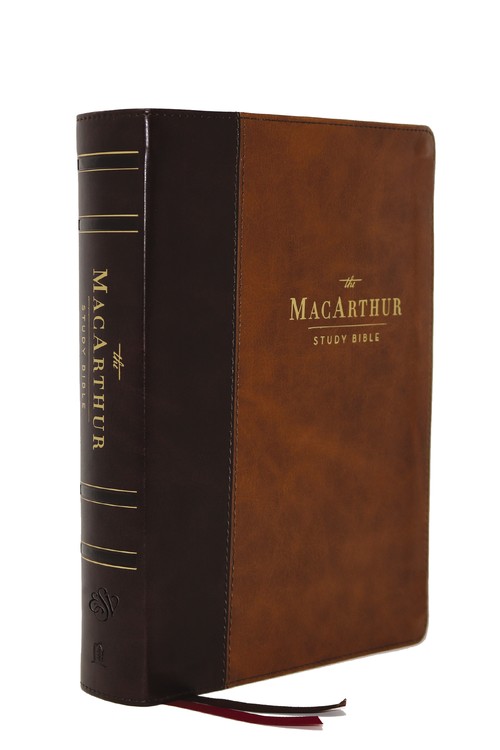 The ESV, MacArthur Study Bible, Brown Leathersoft
